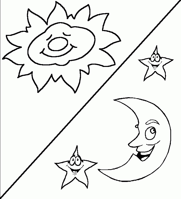 day and night coloring pages for preschool - photo #20